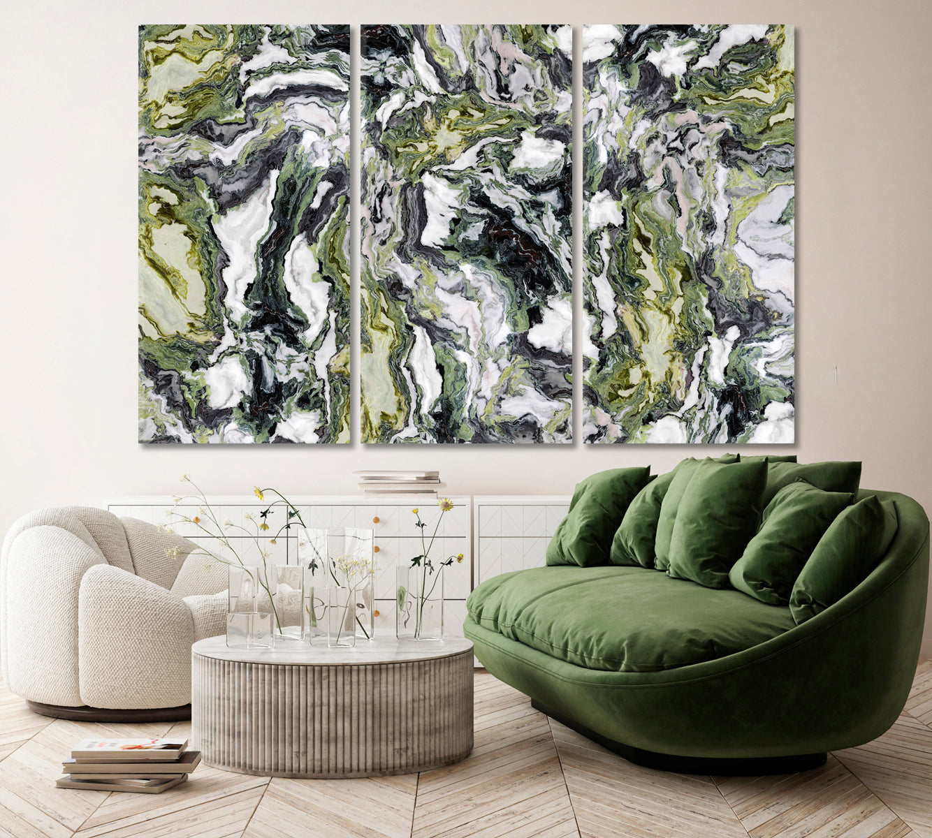 Luxury Green Marble Pattern Canvas Print ArtLexy   