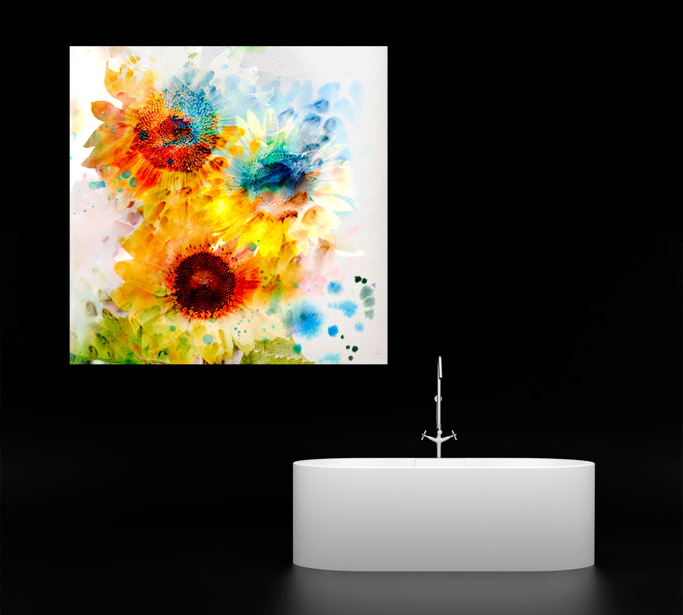 Abstract Sunflowers Canvas Print ArtLexy   
