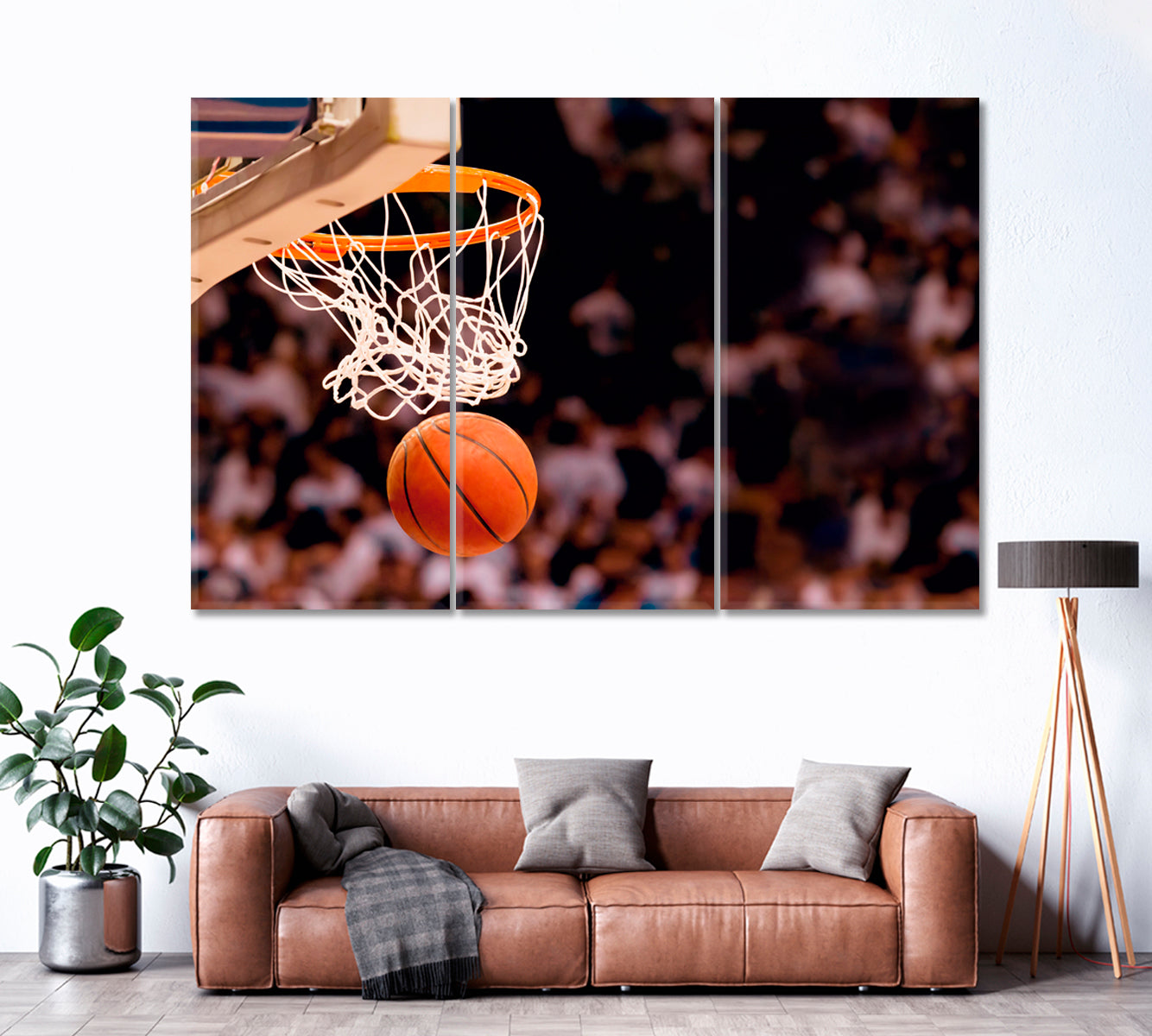 Basketball Hoop Canvas Print ArtLexy 3 Panels 36"x24" inches 