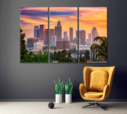 Los Angeles California Skyline Canvas Print ArtLexy   