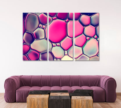 Stunning Abstract Water Bubbles Canvas Print ArtLexy 3 Panels 36"x24" inches 