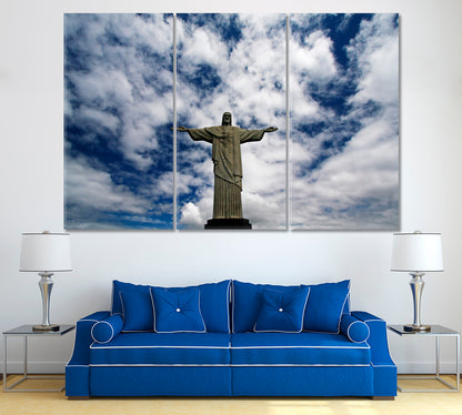 Statue of Christ the Redeemer Rio de Janeiro Brazil Canvas Print ArtLexy 3 Panels 36"x24" inches 