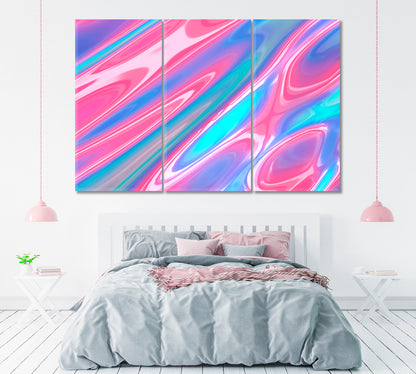 Abstract Colorful Liquid Weave Canvas Print ArtLexy 3 Panels 36"x24" inches 