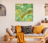 Abstract Green Marble with Gold Veins Canvas Print ArtLexy   