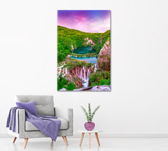 Waterfalls in Plitvice National Park Croatia Canvas Print ArtLexy 1 Panel 16"x24" inches 