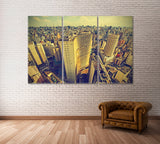 Sao Paulo Downtown Brazil Canvas Print ArtLexy 3 Panels 36"x24" inches 