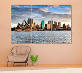 Australia Sydney Opera House Canvas Print ArtLexy 3 Panels 36"x24" inches 