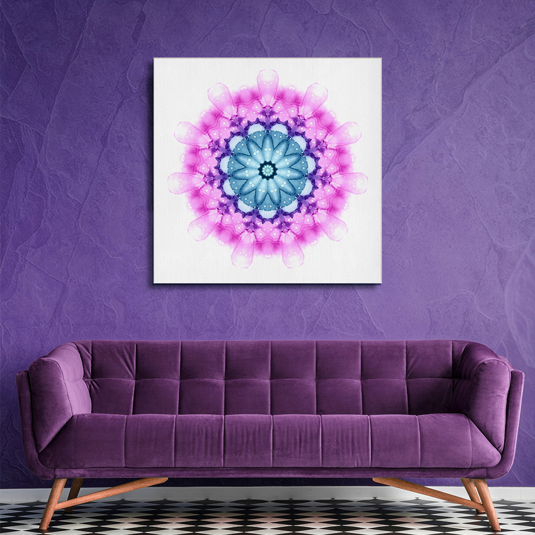 Abstract Purple Kaleidoscope Pattern Canvas Print ArtLexy   