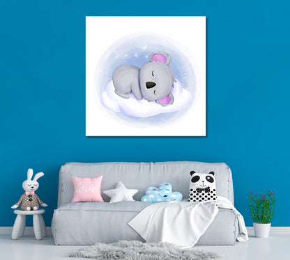 Baby Koala Sleep on Cloud Canvas Print ArtLexy   