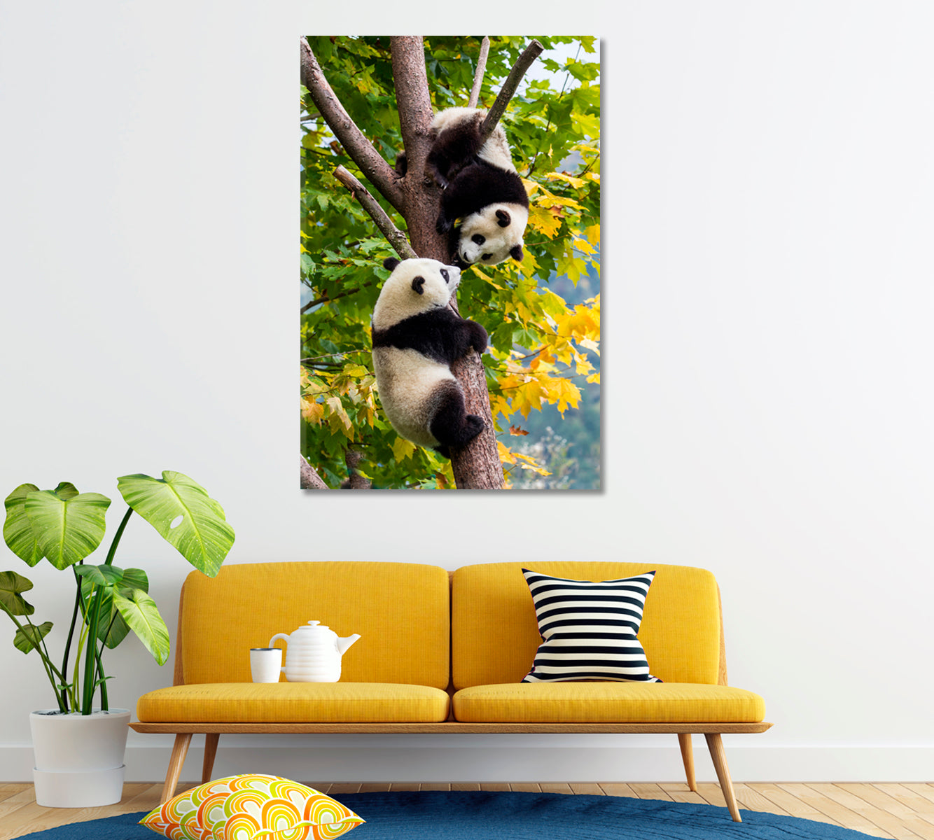 Two Giant Pandas Canvas Print ArtLexy   