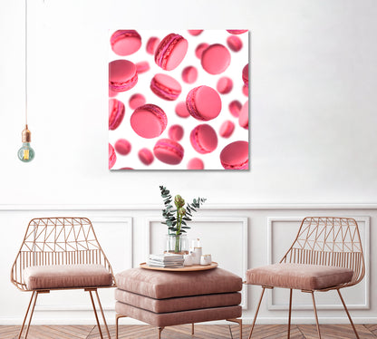 Pink French Macarons Canvas Print ArtLexy   