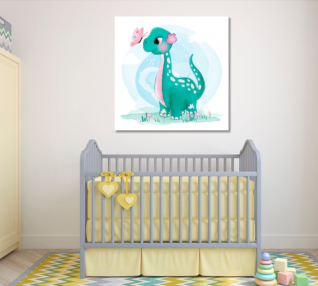 Cute Little Dinosaur Canvas Print ArtLexy   
