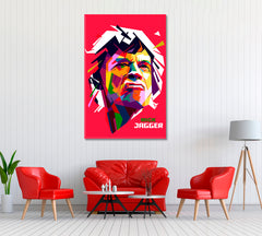 Mick Jagger Canvas Print ArtLexy 1 Panel 16"x24" inches 