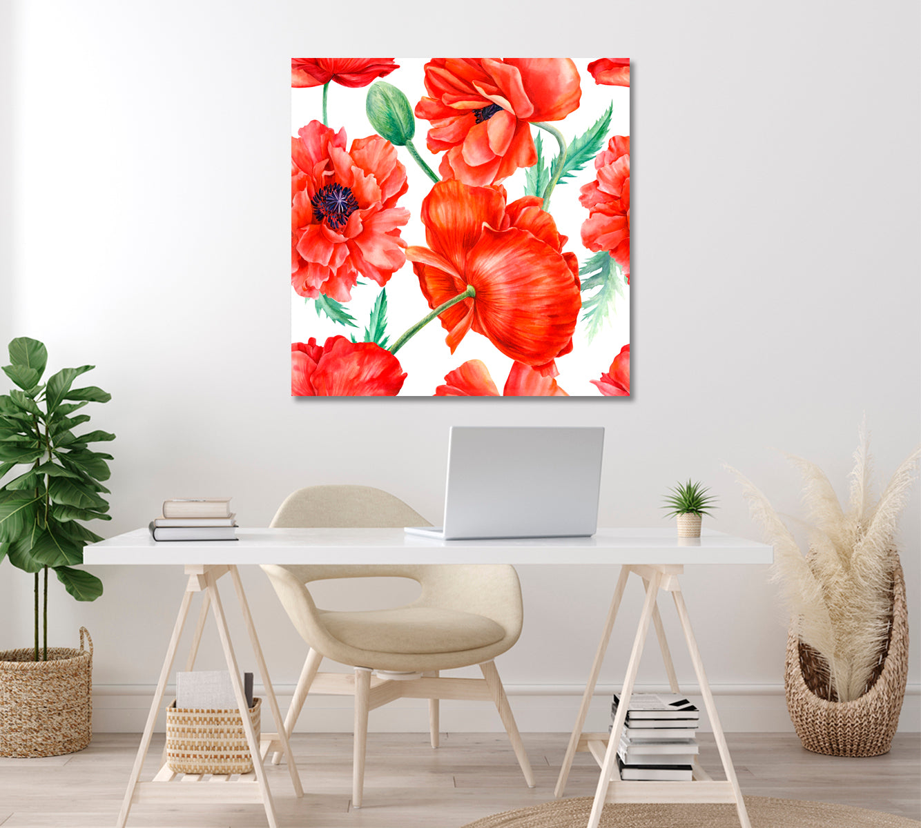 Beautiful Red Poppies Flowers Canvas Print ArtLexy   