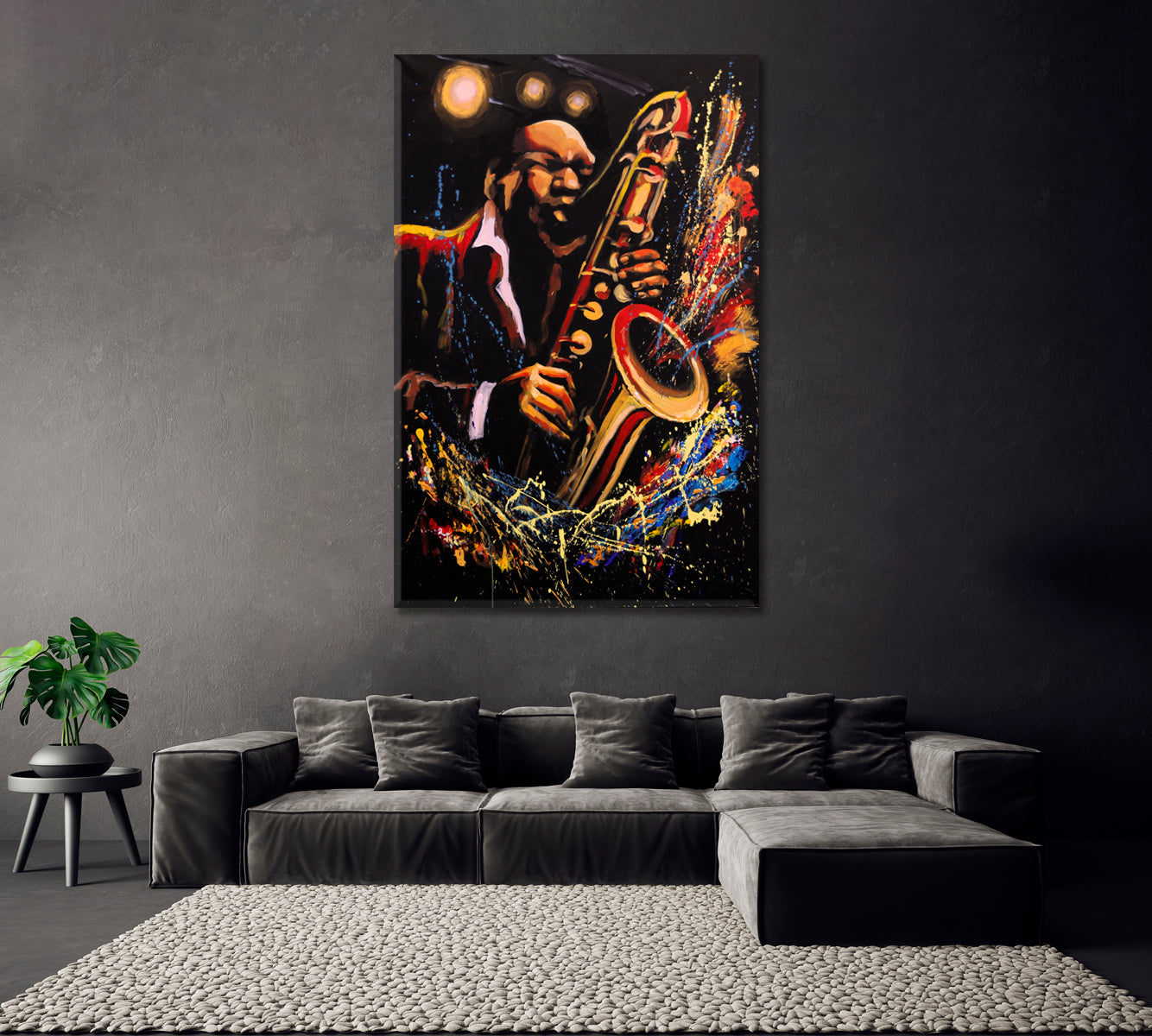 Saxophonist Canvas Print ArtLexy   