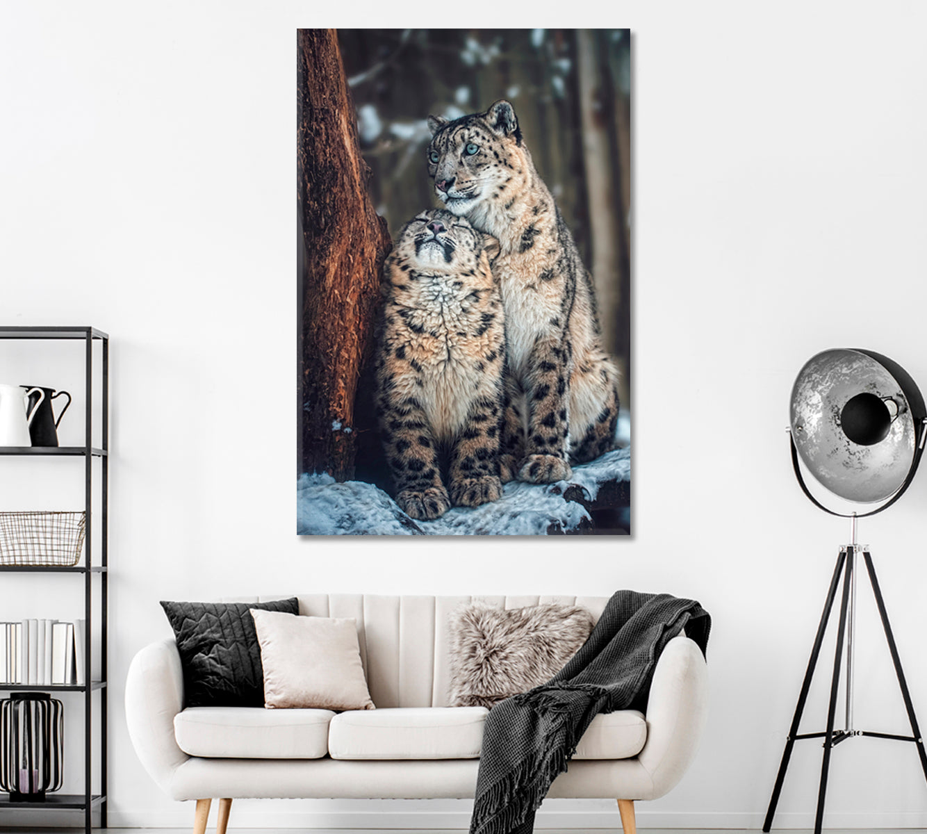 Snow Leopards Canvas Print ArtLexy   