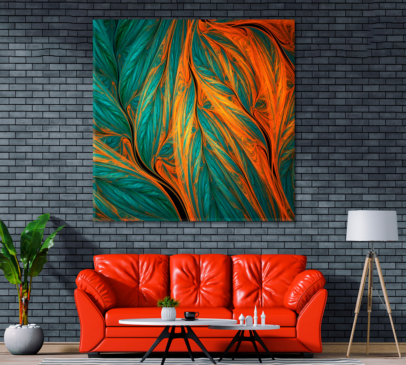Abstract Colorful Tropical Leaves Canvas Print ArtLexy   