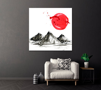 Traditional Japanese Landscape Canvas Print ArtLexy   