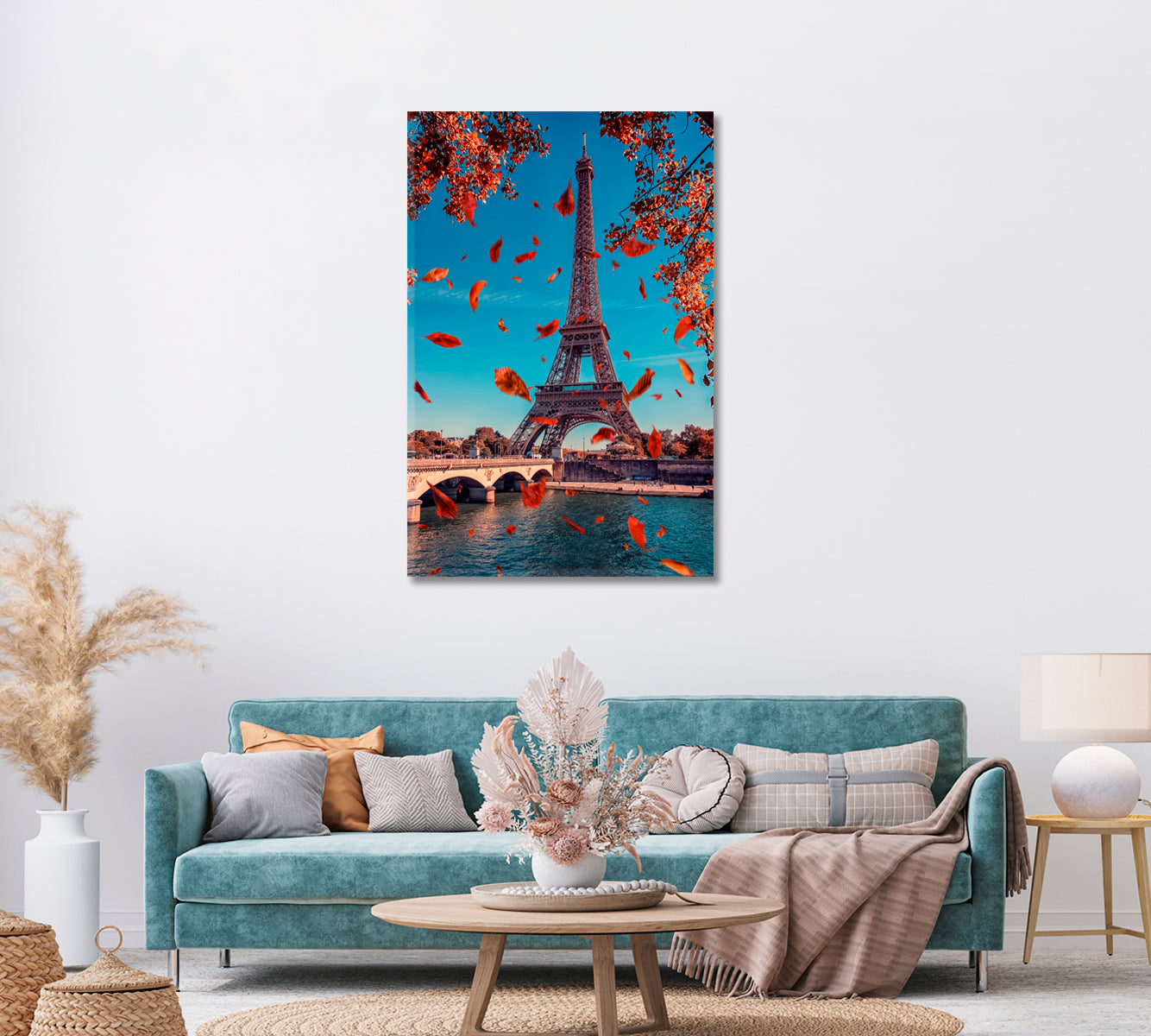 Eiffel Tower in Autumn Paris Canvas Print ArtLexy   