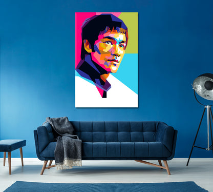 Portrait of Bruce Lee Canvas Print ArtLexy 1 Panel 16"x24" inches 