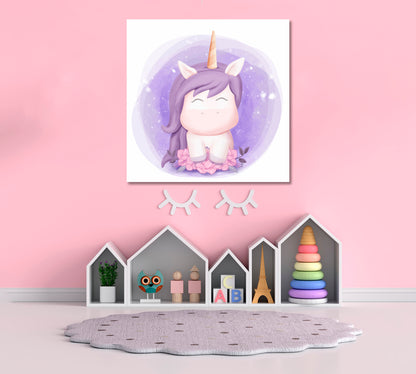 Baby Unicorn Canvas Print ArtLexy   