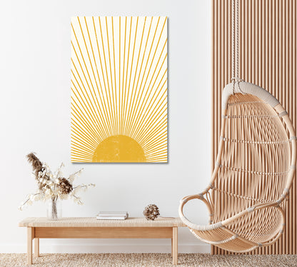 Abstract Minimalist Geometric Sunset Canvas Print ArtLexy   