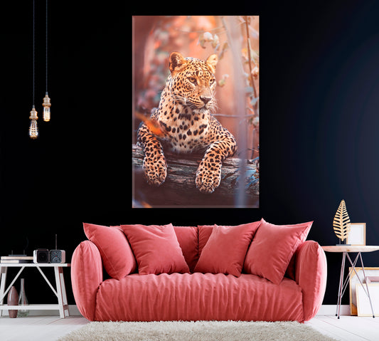 Ceylon Leopard Canvas Print ArtLexy 1 Panel 16"x24" inches 