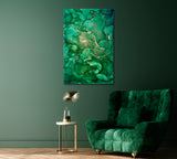 Abstract Green Fluid Marble Canvas Print ArtLexy   