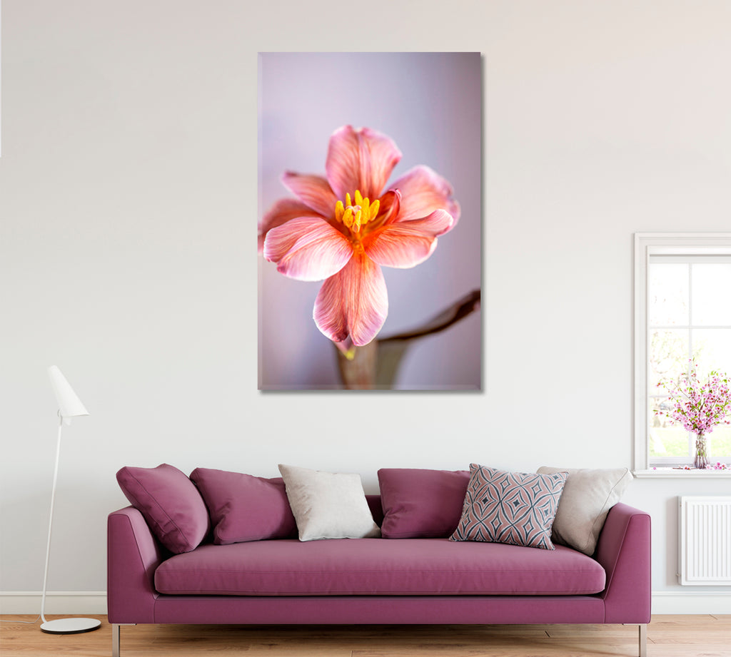 Beautiful Blooming Tulip Canvas Print ArtLexy 1 Panel 16"x24" inches 