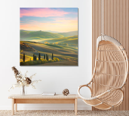 Tuscany Landscape Canvas Print ArtLexy 1 Panel 12"x12" inches 