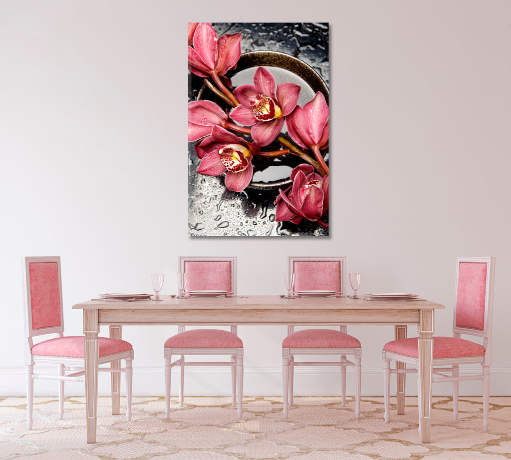 Branch of Red Orchid Canvas Print ArtLexy   