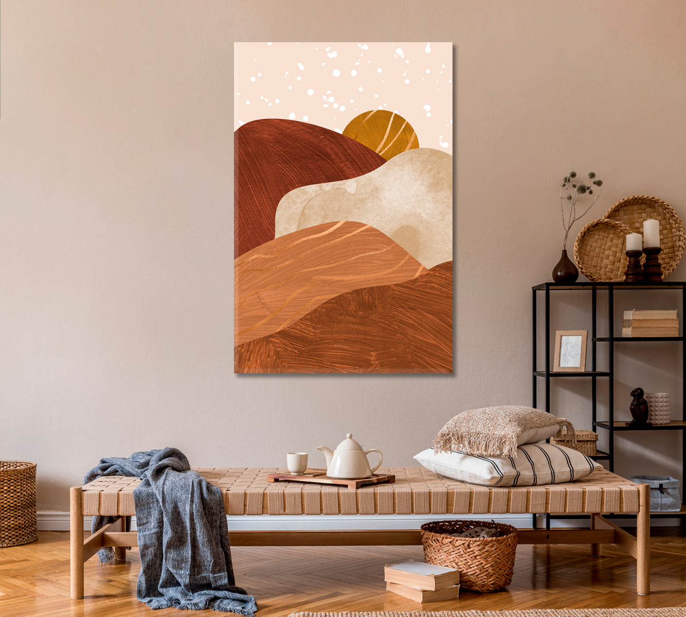 Abstract Mountain Landscape Canvas Print ArtLexy   