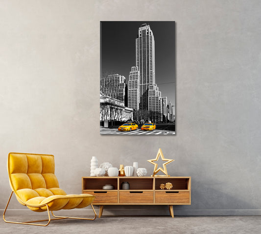 Yellow Taxi in New York City Canvas Print ArtLexy 1 Panel 16"x24" inches 