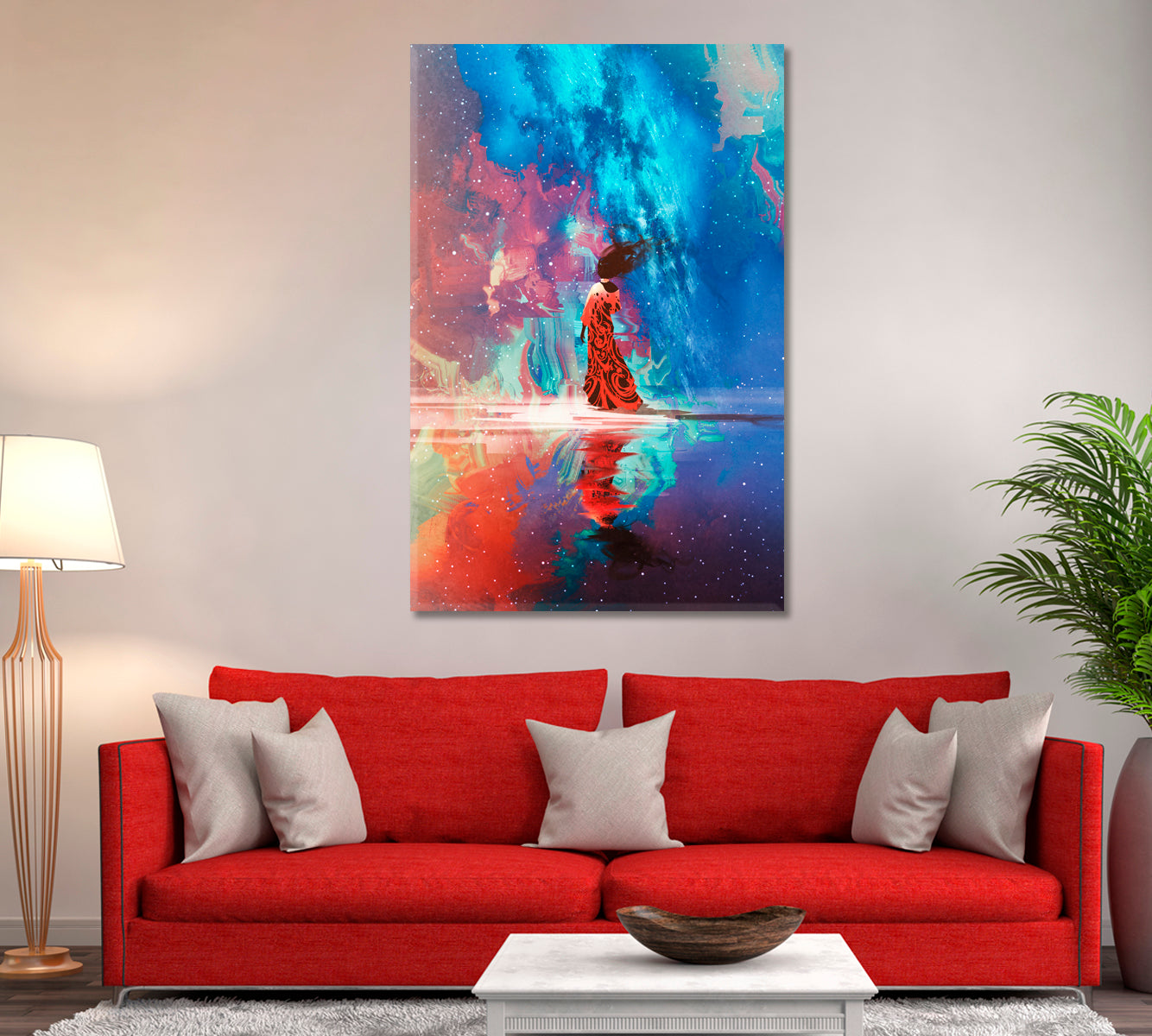 Woman Standing on Water Canvas Print ArtLexy   