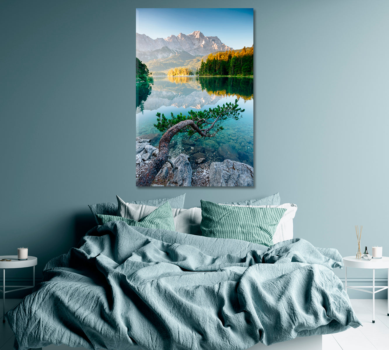 Lake Eibsee Bavarian Alps Canvas Print ArtLexy   