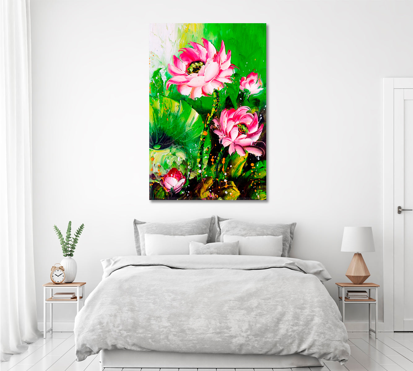 Blossom Lotus Canvas Print ArtLexy 1 Panel 16"x24" inches 