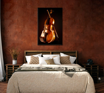 Beautiful Violin with Bow Canvas Print ArtLexy   