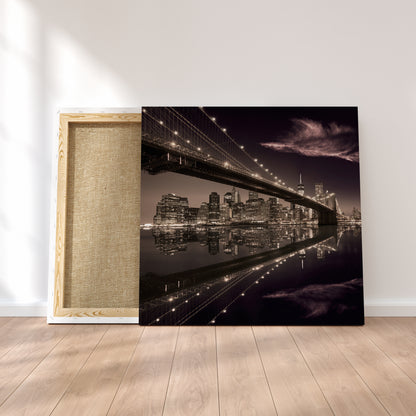 Brooklyn Bridge New York Manhattan Skyline Canvas Print ArtLexy   