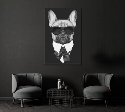 Big Boss French Bulldog Canvas Print ArtLexy   