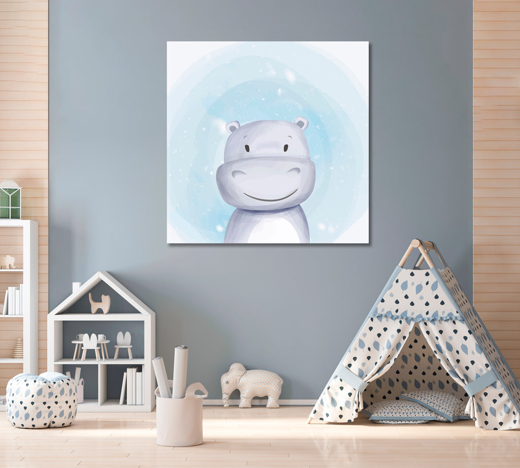 Baby Hippo Canvas Print ArtLexy   