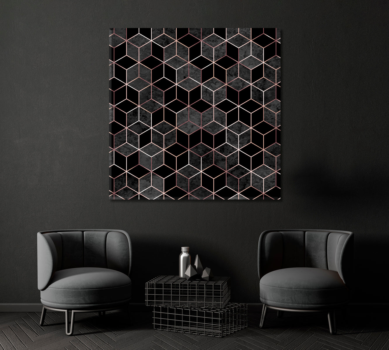 Abstract Minimalist Polygonal Design Canvas Print ArtLexy   