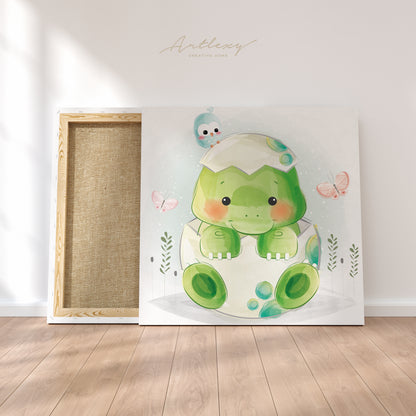 Little Dino in Egg Canvas Print ArtLexy   