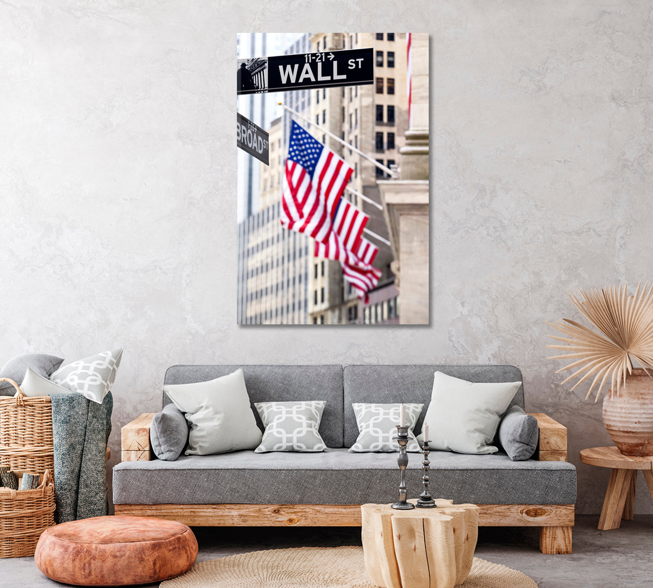 Wall Street Sign New York Canvas Print ArtLexy   