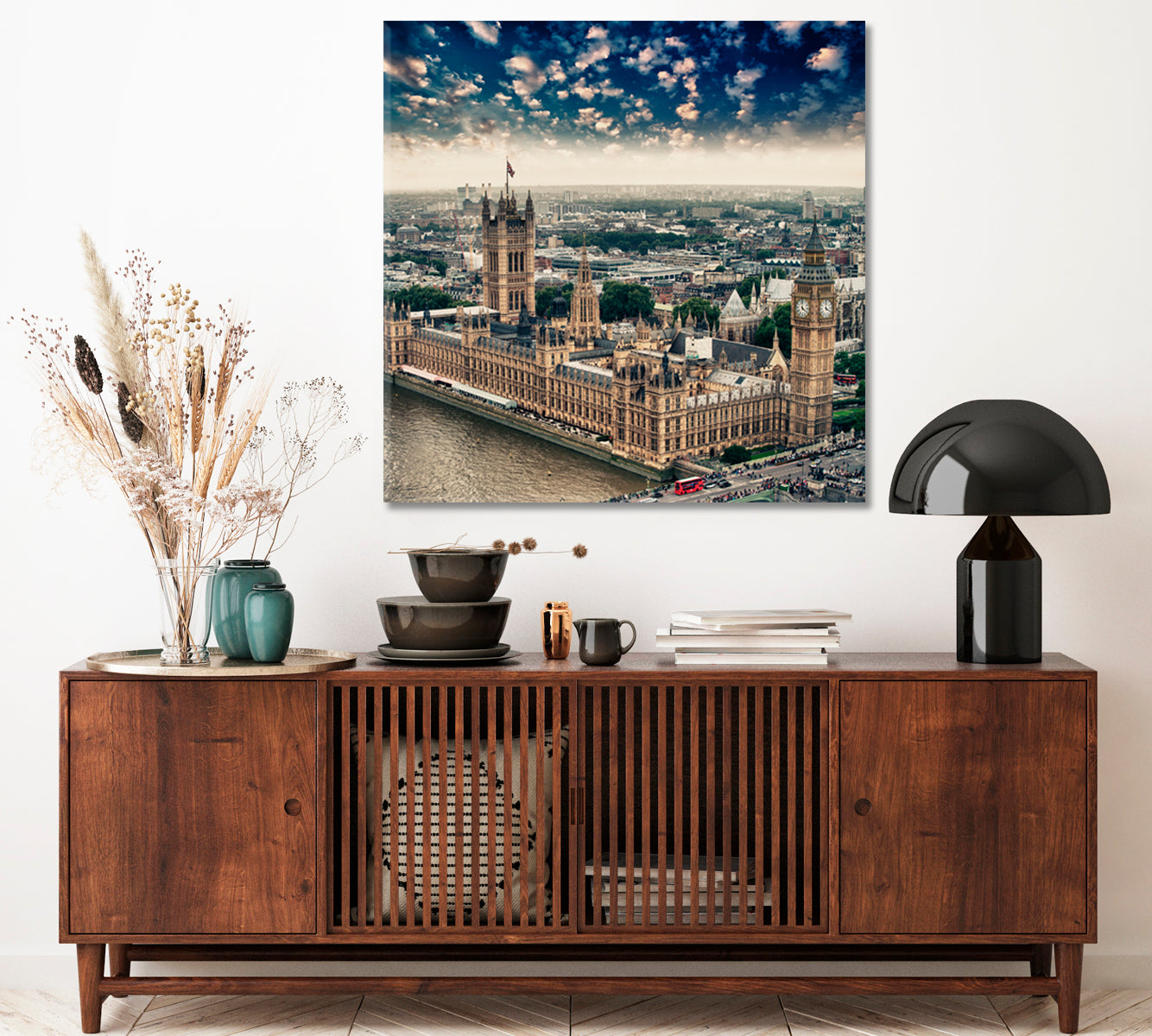 London Houses of Parliament and Big Ben Canvas Print ArtLexy 1 Panel 12"x12" inches 