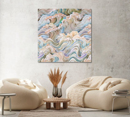 Abstract Creative Sea Waves Canvas Print ArtLexy   