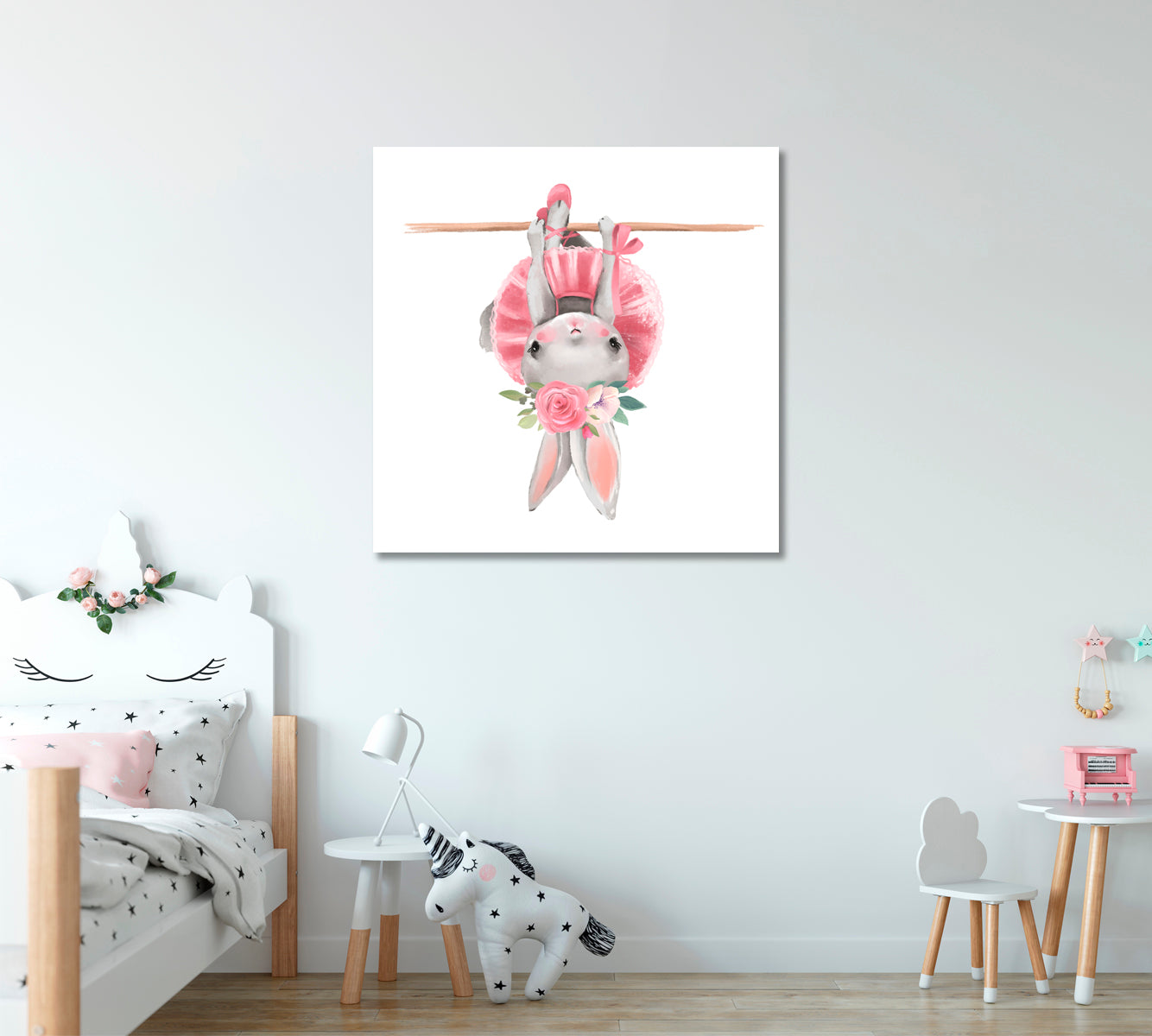 Bunny Ballerina Canvas Print ArtLexy   