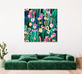Cactus with Flowers Canvas Print ArtLexy   