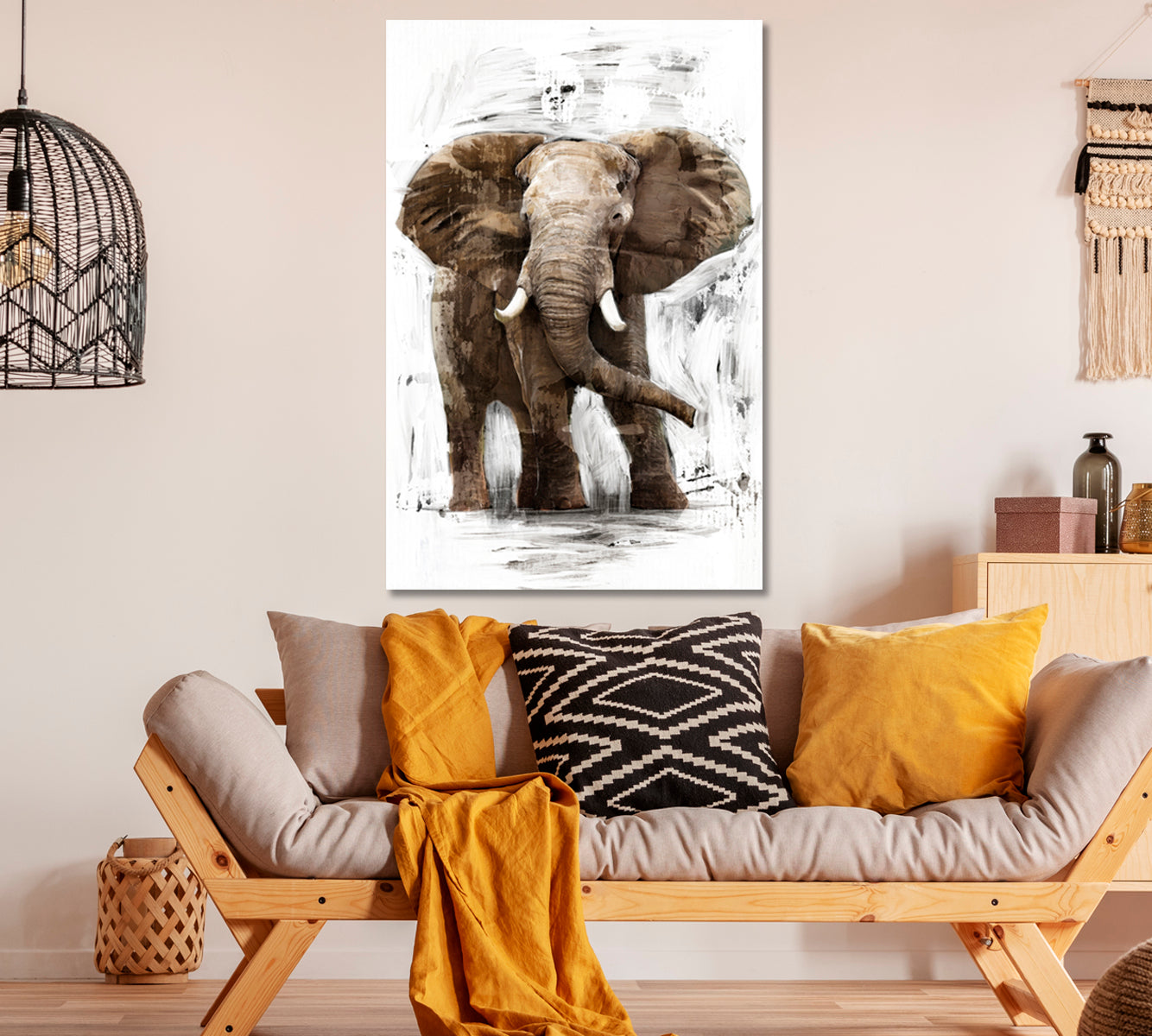 African Elephant Canvas Print ArtLexy   