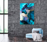 Abstract Blue Fluid Acrylic Painting Canvas Print ArtLexy   
