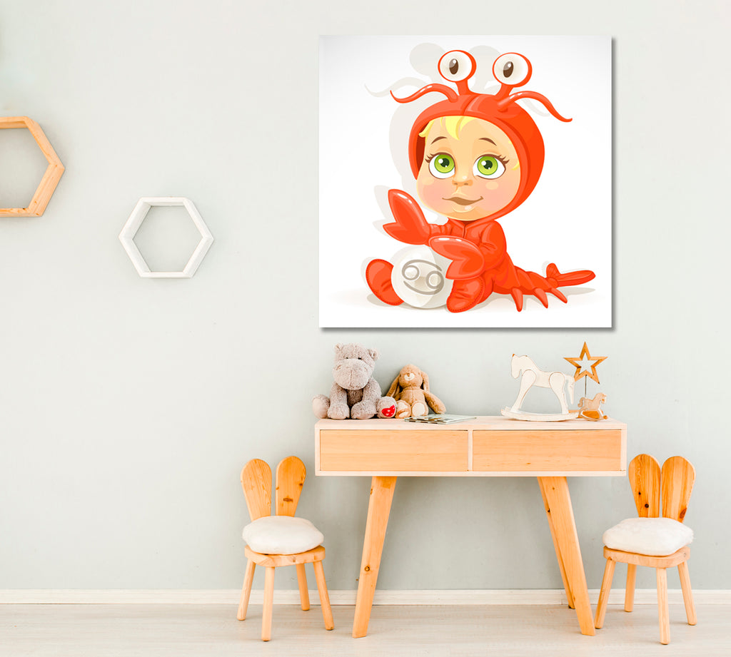Baby Zodiac Cancer Canvas Print ArtLexy   